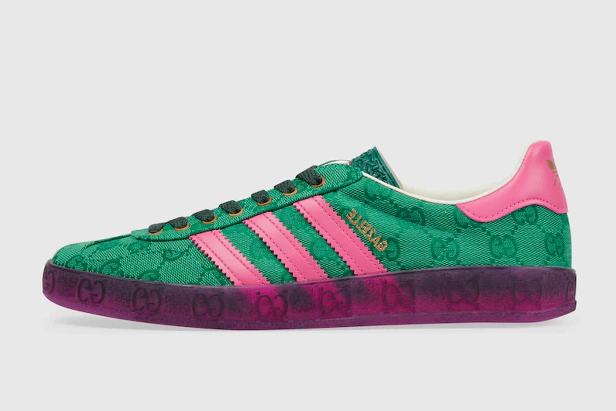 Adidas x gucci gazelle green gg monogram