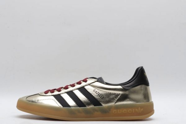 Adidas x gucci gazelle metallic gold