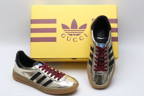 Adidas x gucci gazelle metallic gold