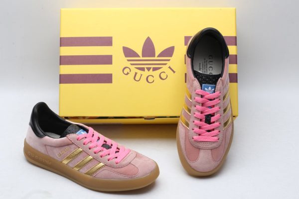 Adidas x gucci gazelle pink velvet