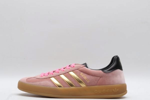 Adidas x gucci gazelle pink velvet