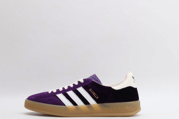 Adidas x gucci gazelle purple velvet