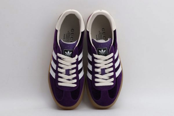 Adidas x gucci gazelle purple velvet