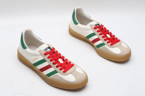 Adidas x gucci gazelle white green red