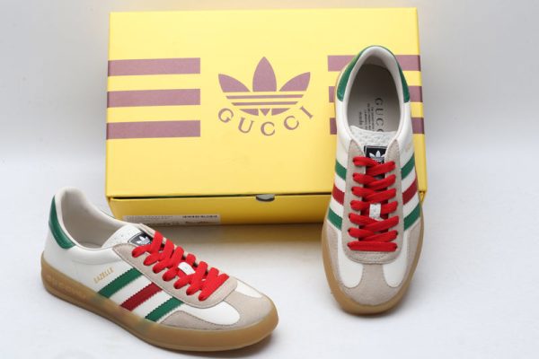 Adidas x gucci gazelle white green red