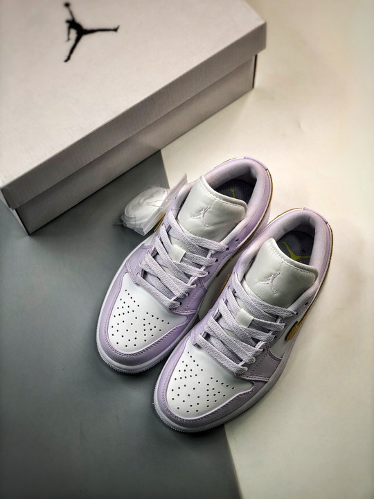 Air jordan 1 low barely grape/lemon wash-white dc0774-501