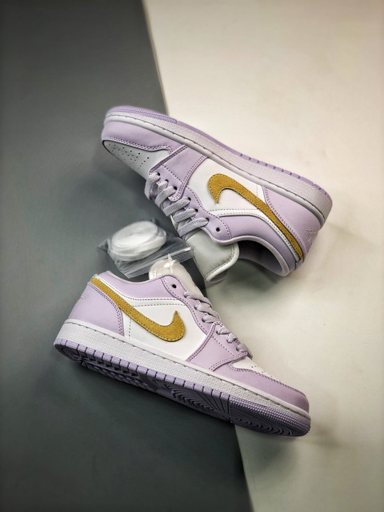 Air jordan 1 low barely grape/lemon wash-white dc0774-501