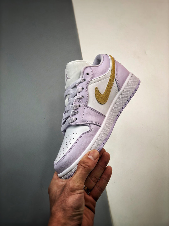 Air jordan 1 low barely grape/lemon wash-white dc0774-501