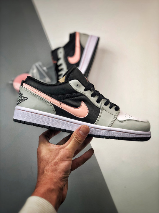 Air jordan 1 low black grey pink 553558-062