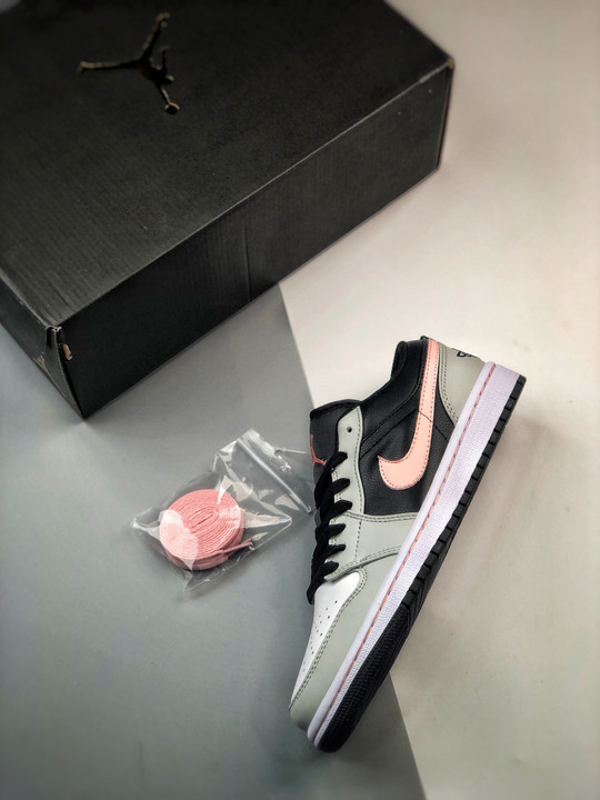 Air jordan 1 low black grey pink 553558-062