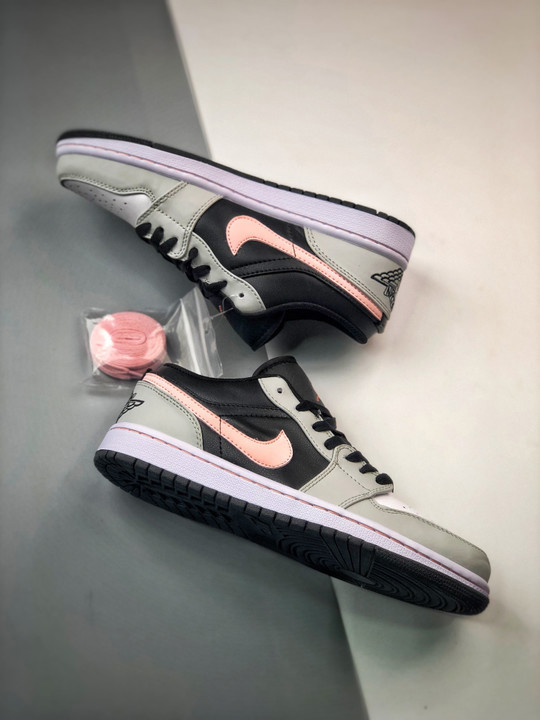 Air jordan 1 low black grey pink 553558-062