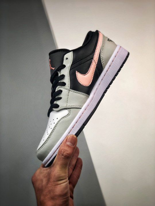 Air jordan 1 low black grey pink 553558-062