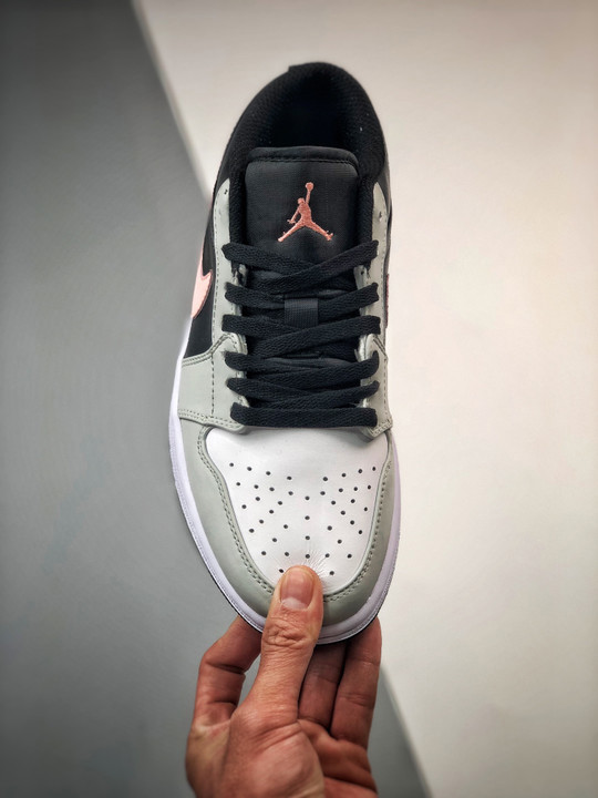 Air jordan 1 low black grey pink 553558-062
