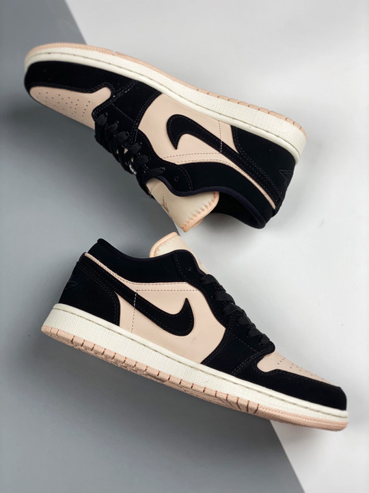 Air jordan 1 low black/guava ice/sail dc0774-003