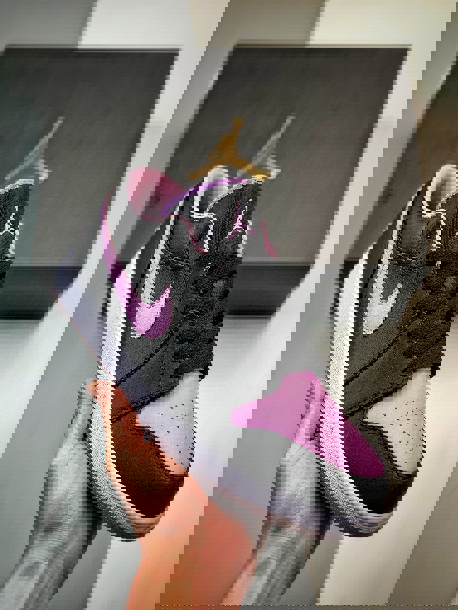 Air jordan 1 low black/iced lilac/white dv1309-051