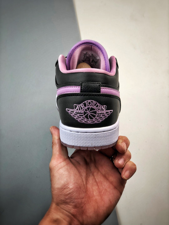 Air jordan 1 low black/iced lilac/white dv1309-051