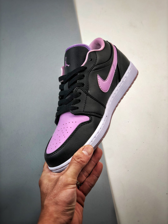 Air jordan 1 low black/iced lilac/white dv1309-051