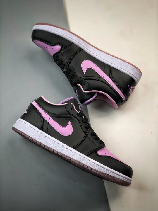 Air jordan 1 low black/iced lilac/white dv1309-051
