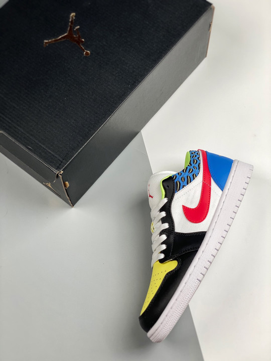 Air jordan 1 low black/light fusion red-white-coast