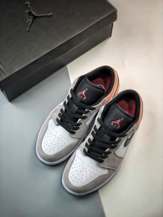 Air jordan 1 low black/magic ember-sundial-white dx4334-008