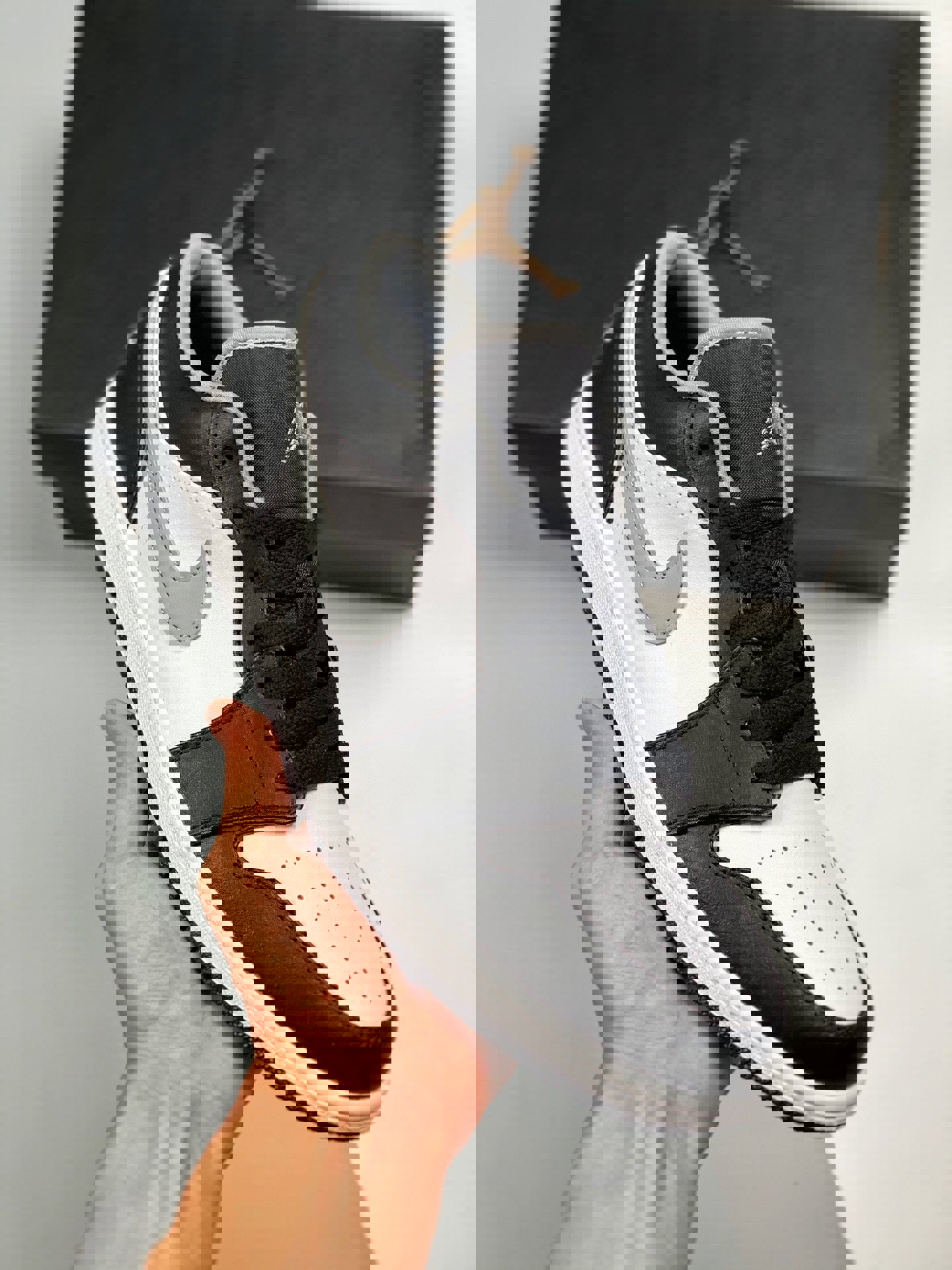 Air jordan 1 low black medium grey 553558-040