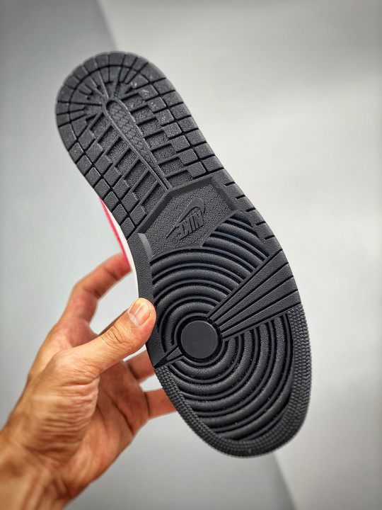 Air jordan 1 low black/siren red-white dc0774-004