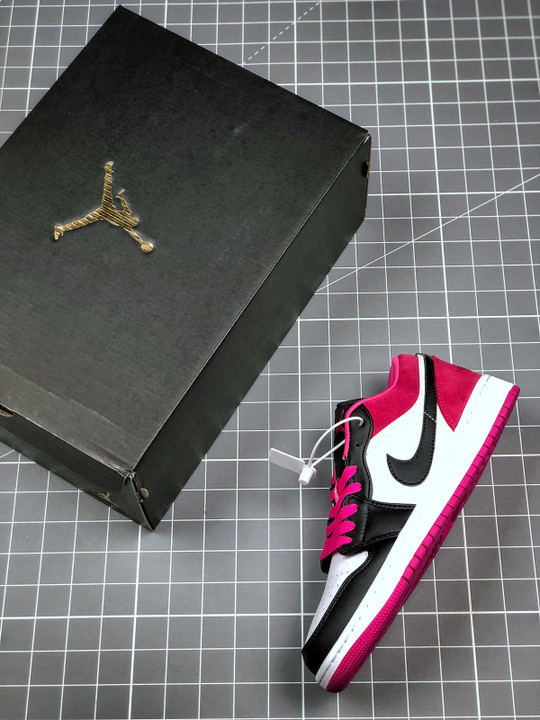 Air jordan 1 low black/white-magenta ck3022-005