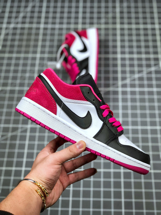 Air jordan 1 low black/white-magenta ck3022-005