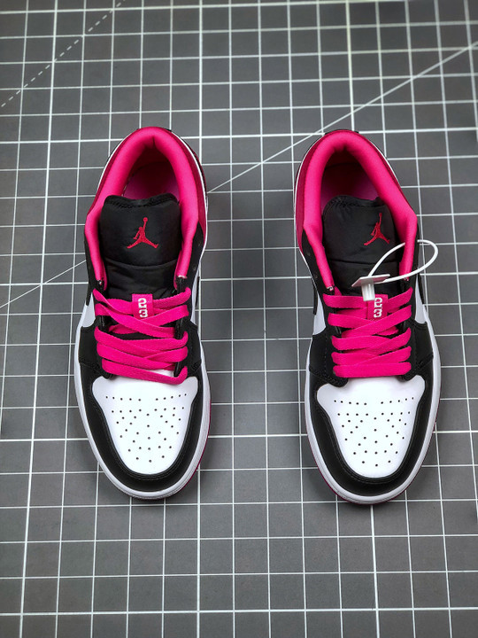 Air jordan 1 low black/white-magenta ck3022-005