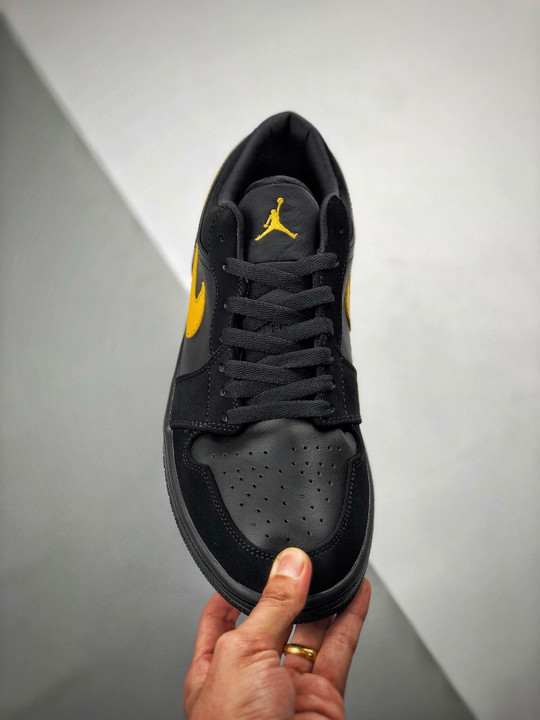 Air jordan 1 low black yellow 553558-071