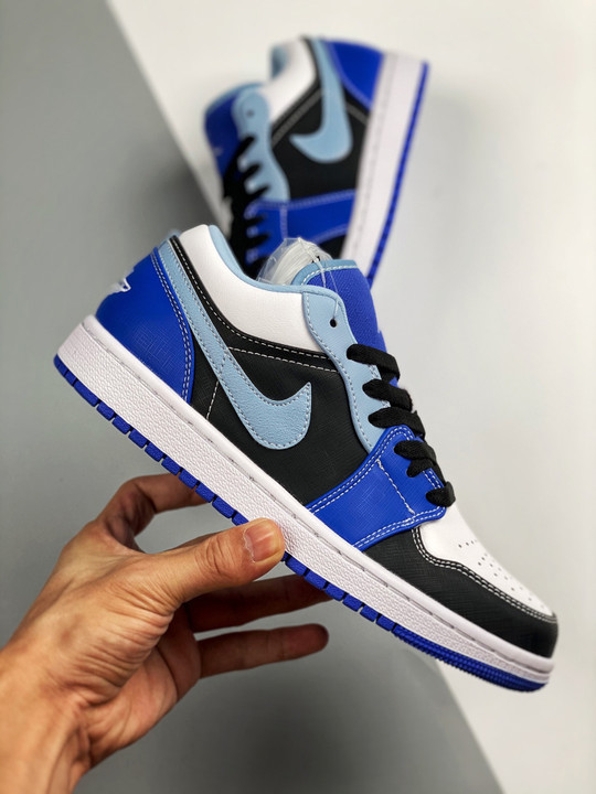Air jordan 1 low blue black white dh0206-400