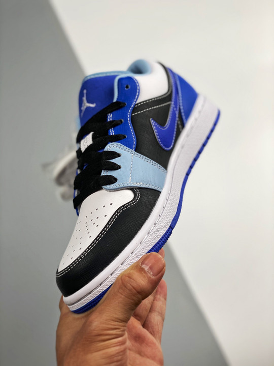 Air jordan 1 low blue black white dh0206-400