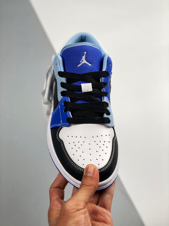 Air jordan 1 low blue black white dh0206-400