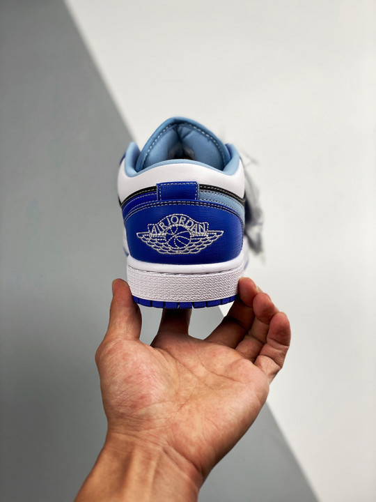 Air jordan 1 low blue black white dh0206-400
