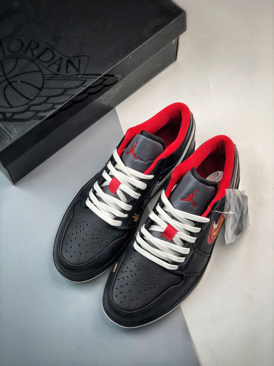 Air jordan 1 low born to flyblack/white-fitness red fj7073-010