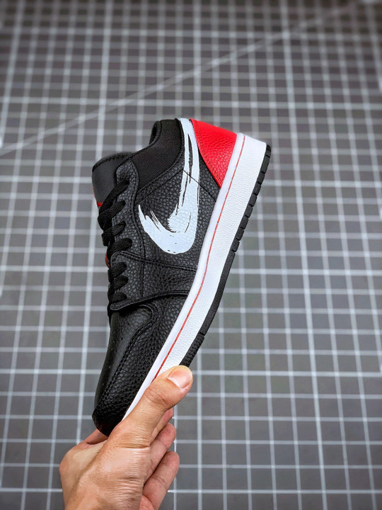 Air jordan 1 low brushstroke swoosh