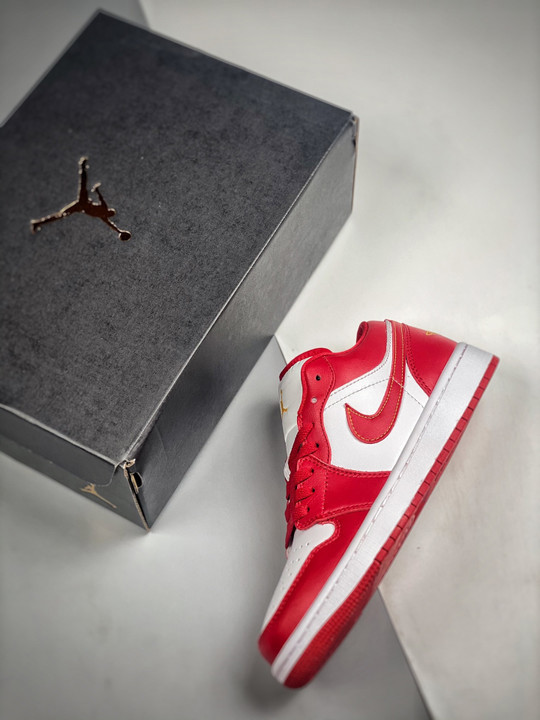 Air jordan 1 low cardinalred white 553558-607