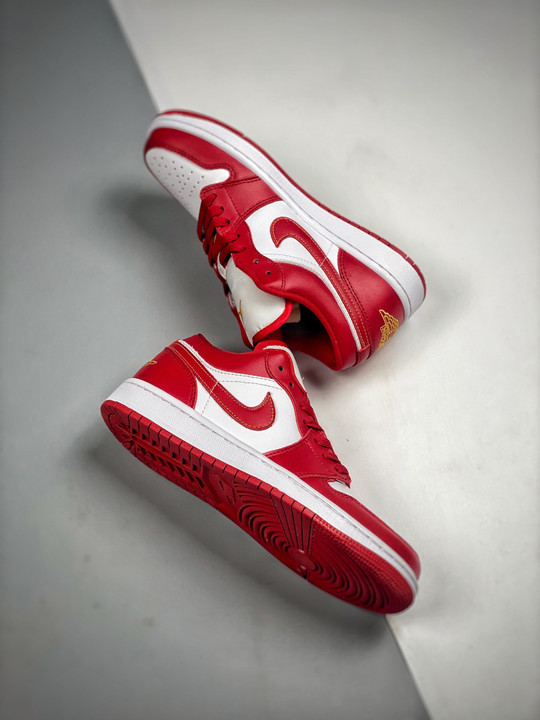 Air jordan 1 low cardinalred white 553558-607