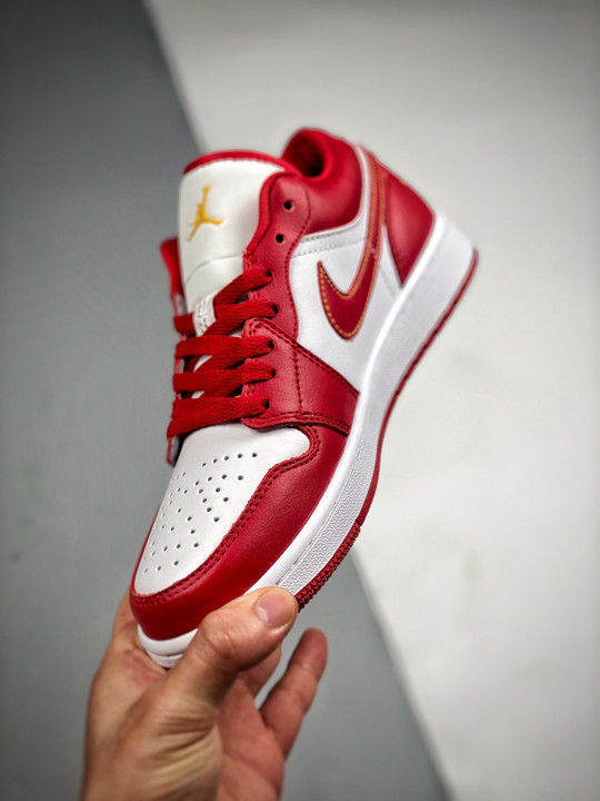 Air jordan 1 low cardinalred white 553558-607