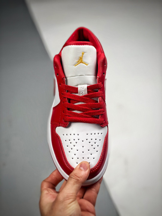 Air jordan 1 low cardinalred white 553558-607