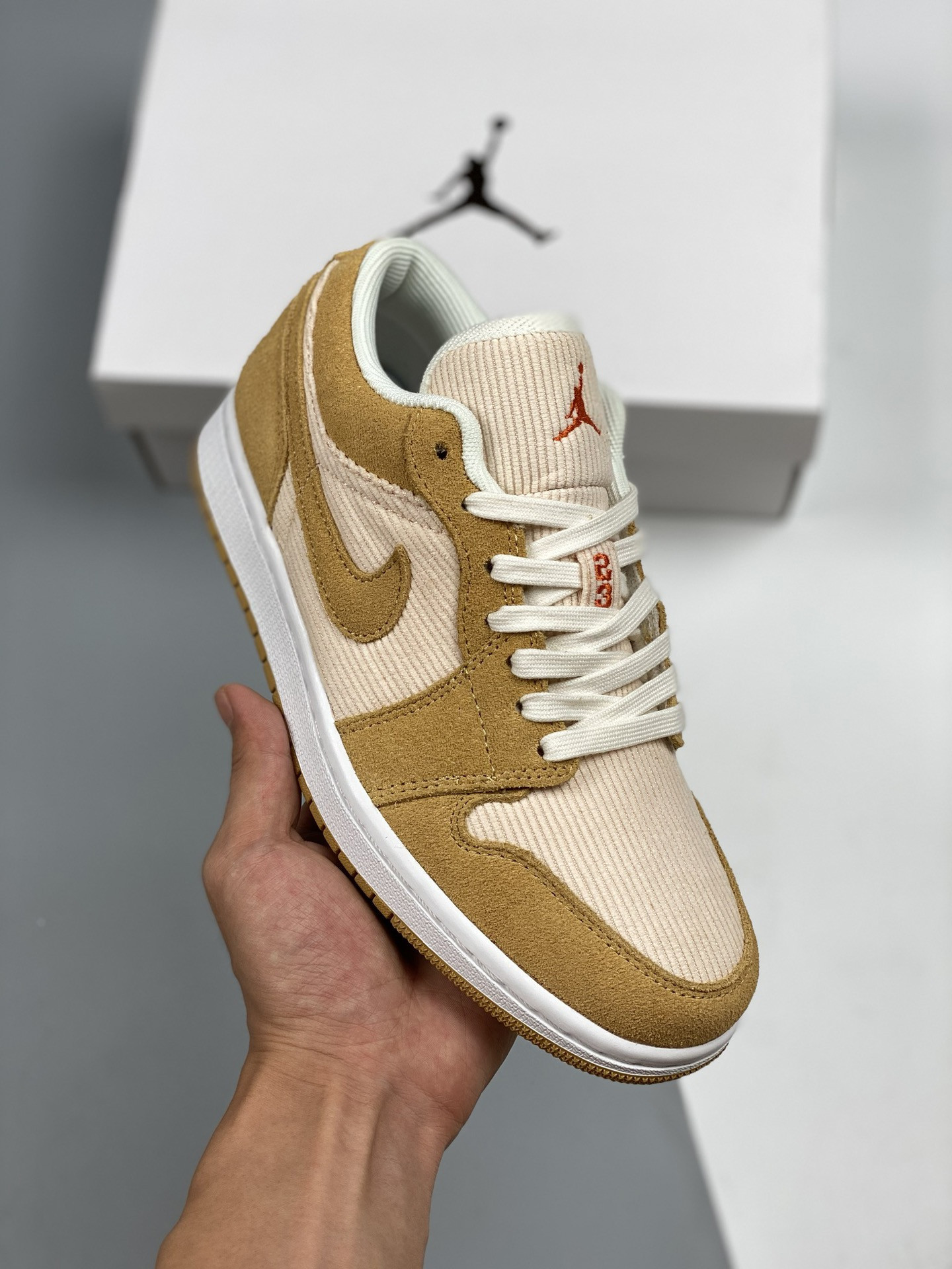 Air jordan 1 low corduroy and suede dh7820-700