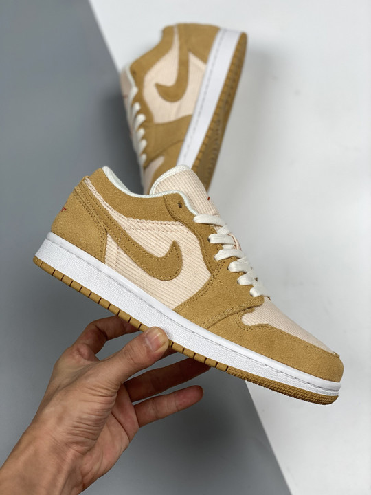 Air jordan 1 low corduroy and suede dh7820-700