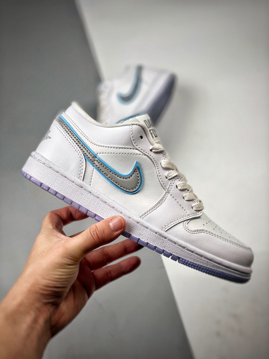 Air jordan 1 low dare to flywhite/blue fb1874-101