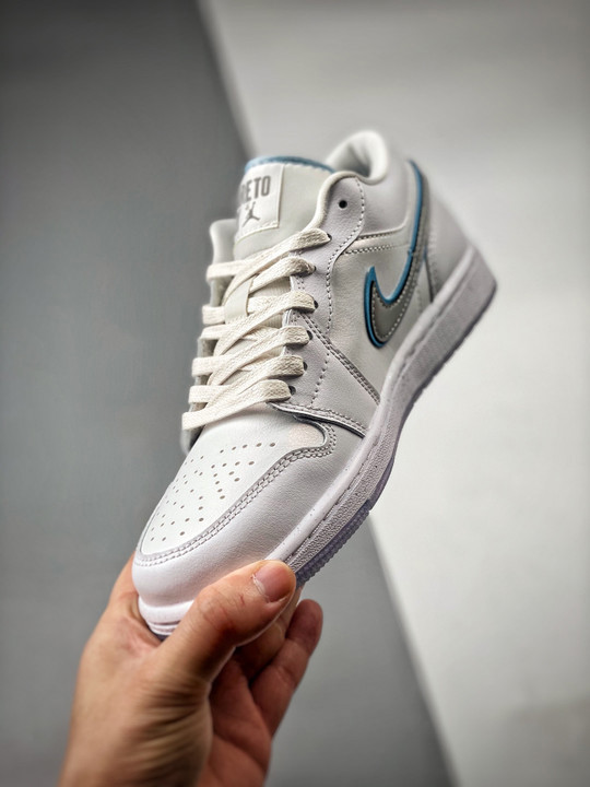 Air jordan 1 low dare to flywhite/blue fb1874-101