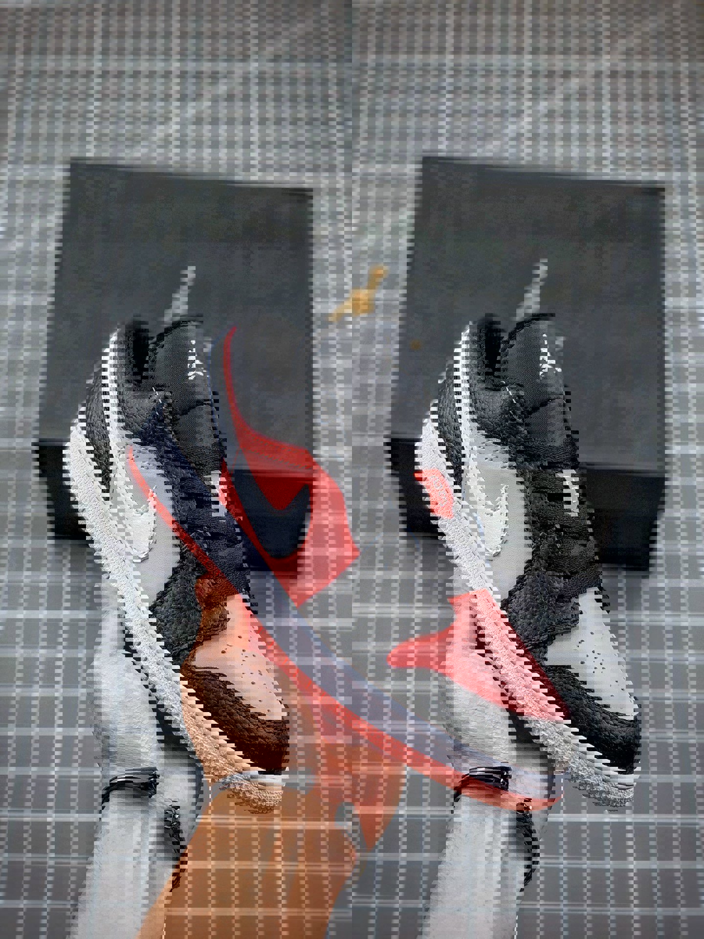 Air jordan 1 low dark smoke grey/white-pink quartz