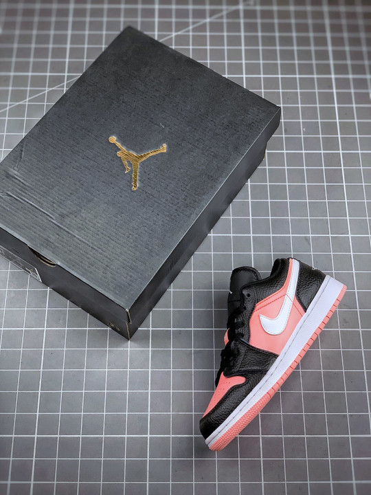Air jordan 1 low dark smoke grey/white-pink quartz