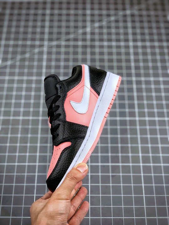 Air jordan 1 low dark smoke grey/white-pink quartz