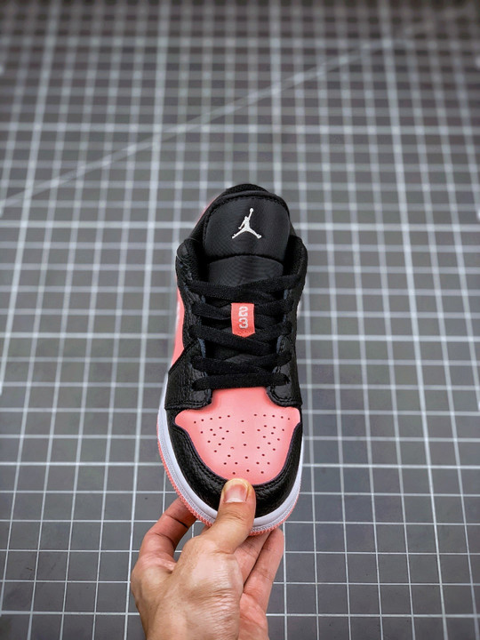 Air jordan 1 low dark smoke grey/white-pink quartz