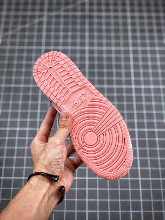 Air jordan 1 low dark smoke grey/white-pink quartz