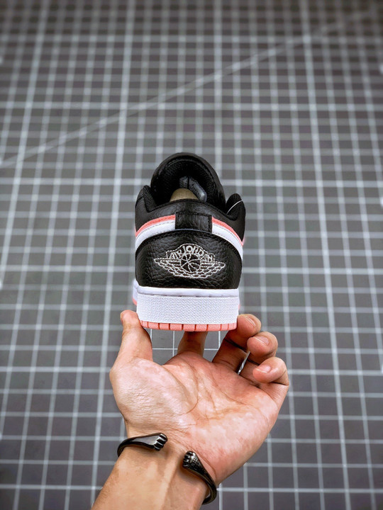 Air jordan 1 low dark smoke grey/white-pink quartz